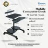 AIDATA Mobile Computer Desk โต๊ะคอมพิวเตอร์เคลื่อนที่แบบนั่งยืน ปรับความสูงด้วยระบบ Gas Cylinder มีพื้นที่วางคีย์บอร์ดและอุปกรณ์ เหมาะสำหรับออฟฟิศและโรงพยาบาล